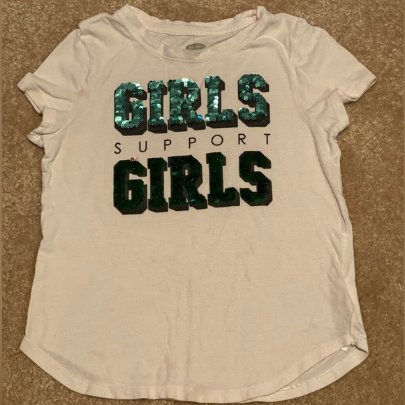 Old Navy Girls Support Girls color change flip sequin tshirt - Picture 4 of 14